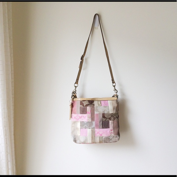 Coach Handbags - Coach pink patchwork purse
